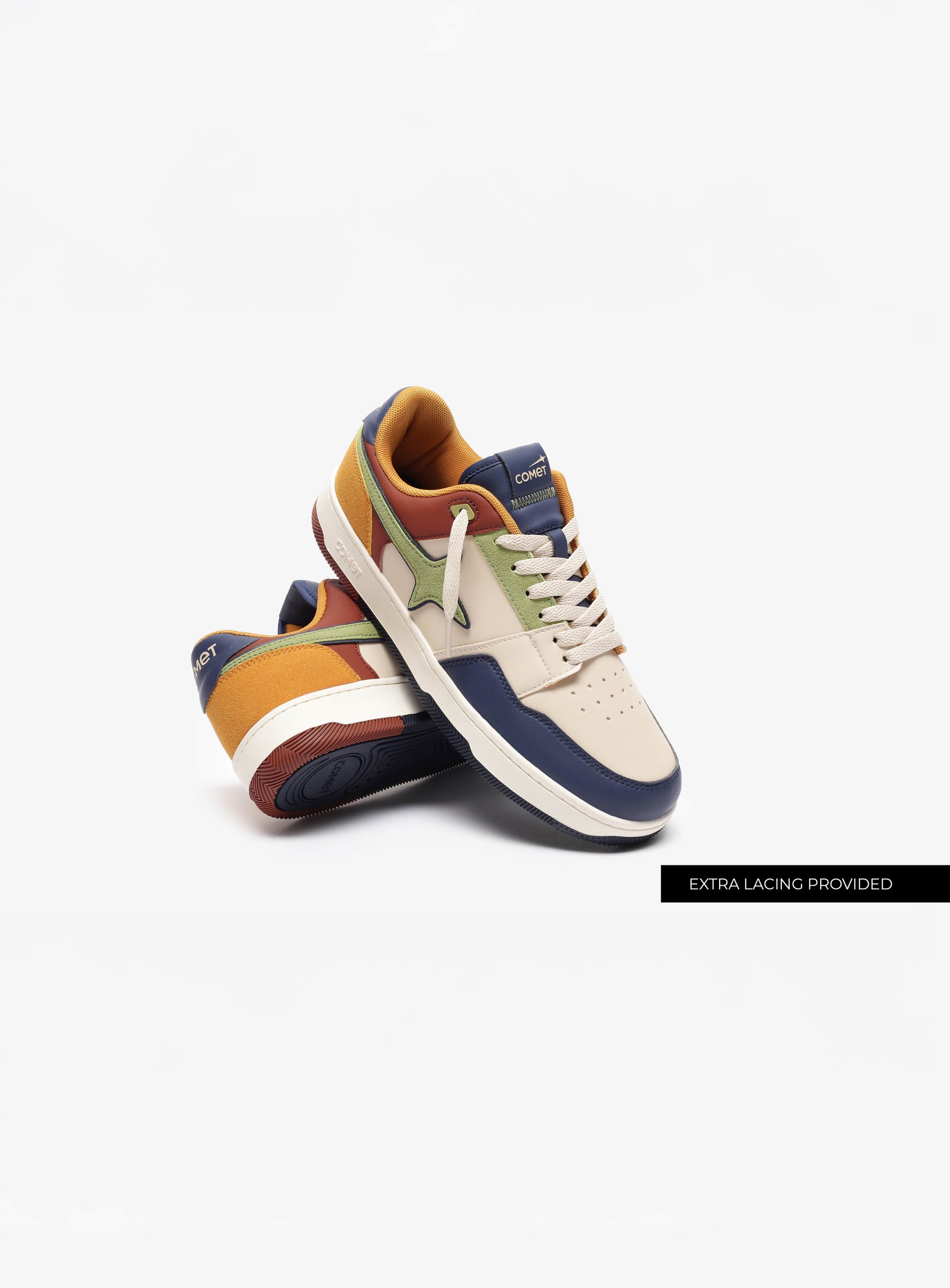 Extra lacing detail feature of Comet shoe