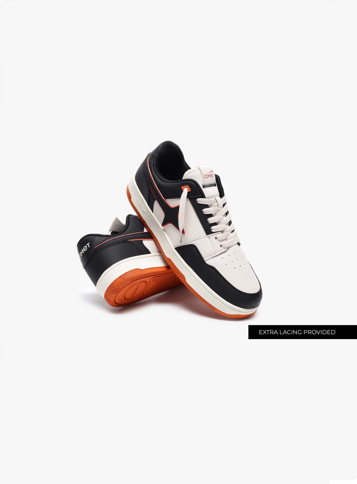 Extra lacing detail feature of Comet shoe