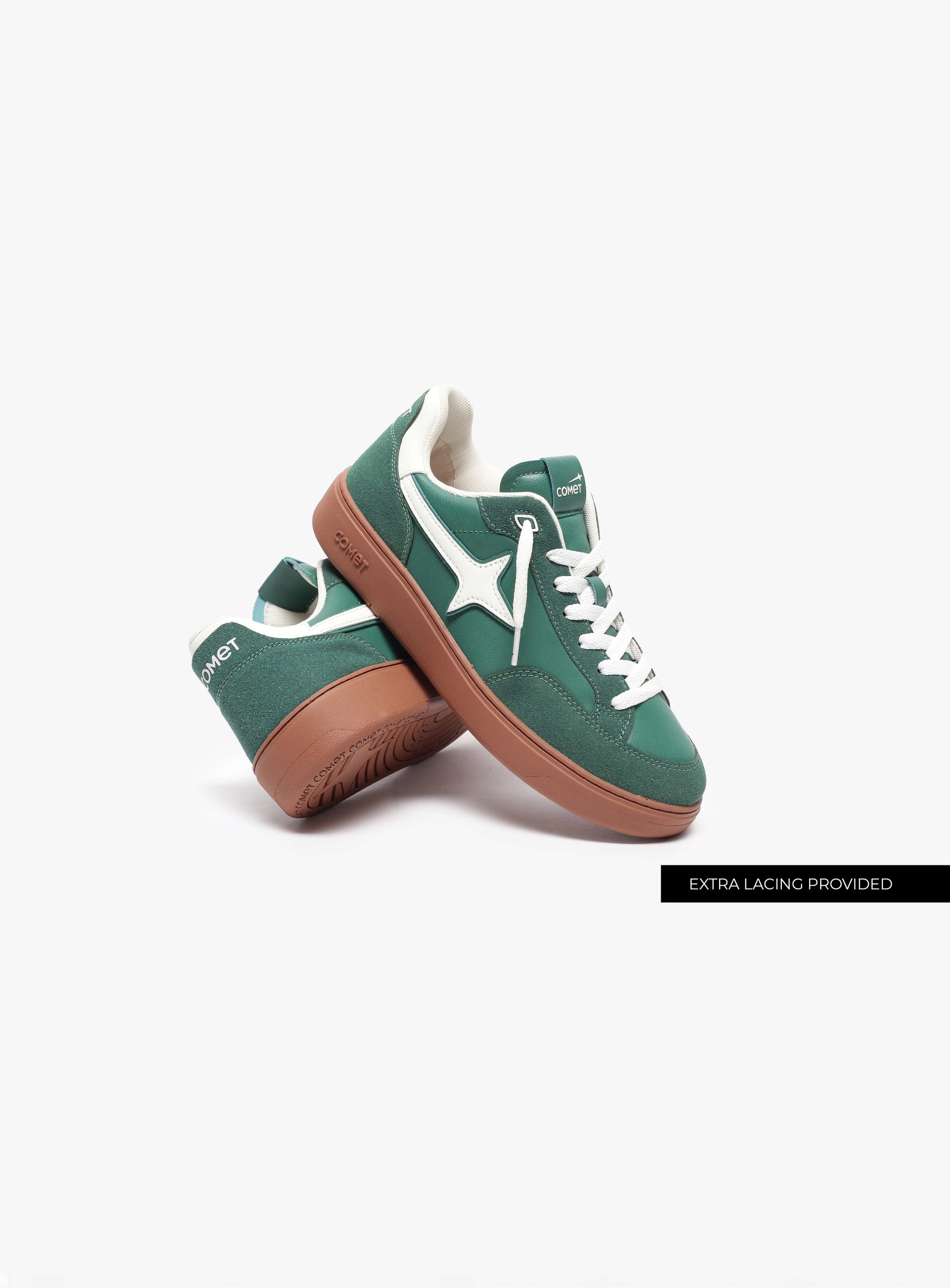 Extra lacing detail feature of Comet shoe