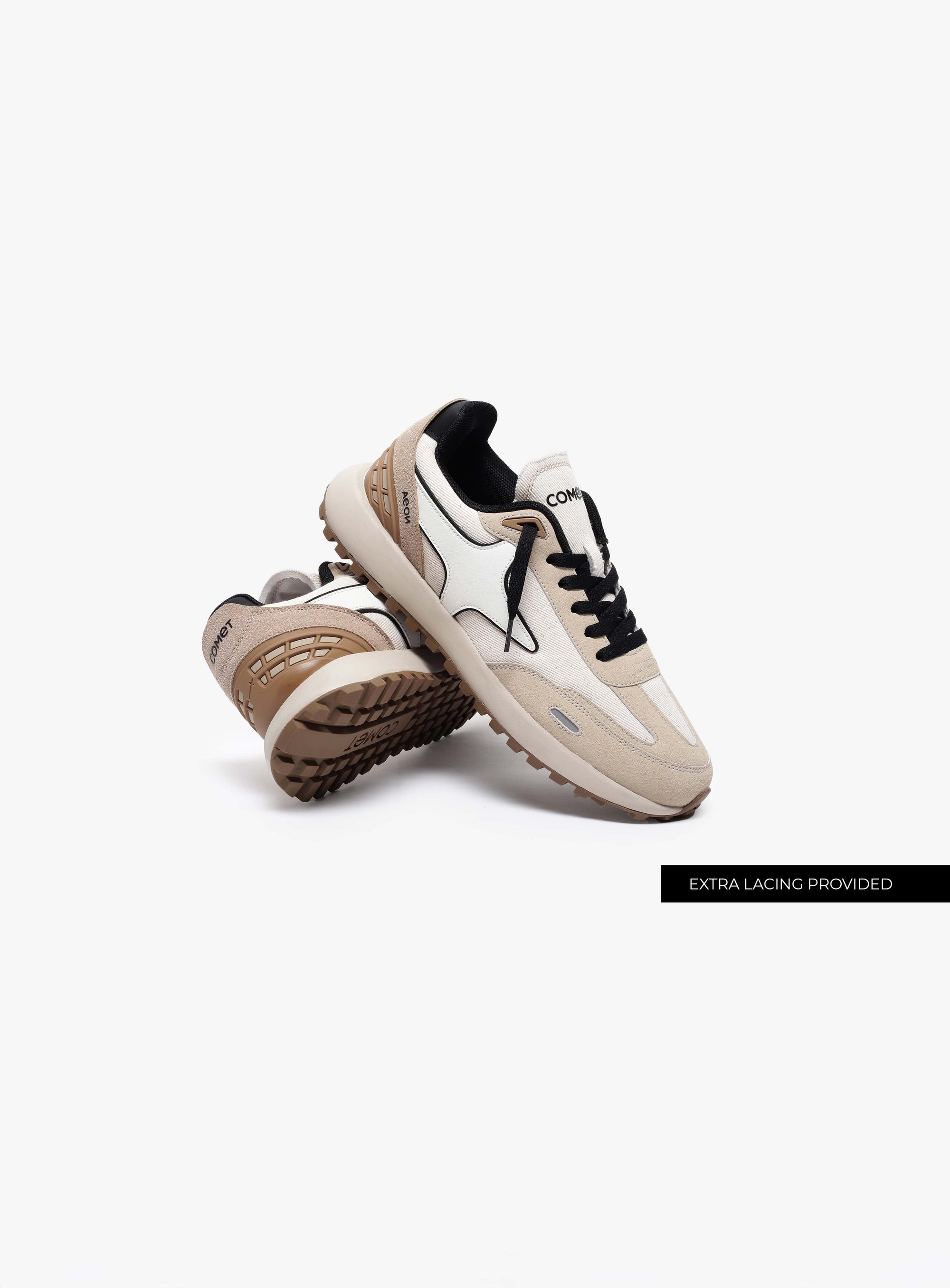 Extra lacing detail feature of Comet shoe