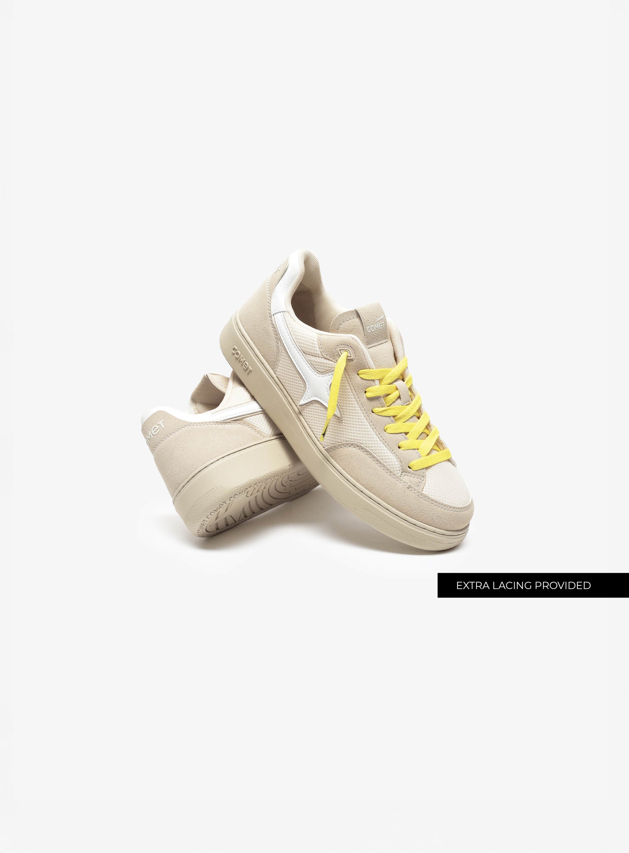 Extra lacing detail feature of Comet shoe