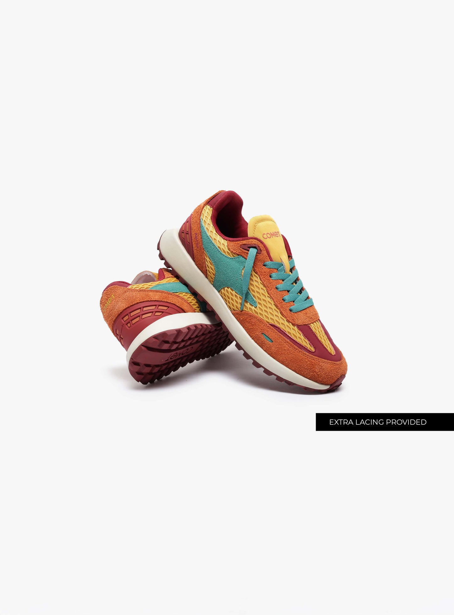 Extra lacing detail feature of Comet shoe