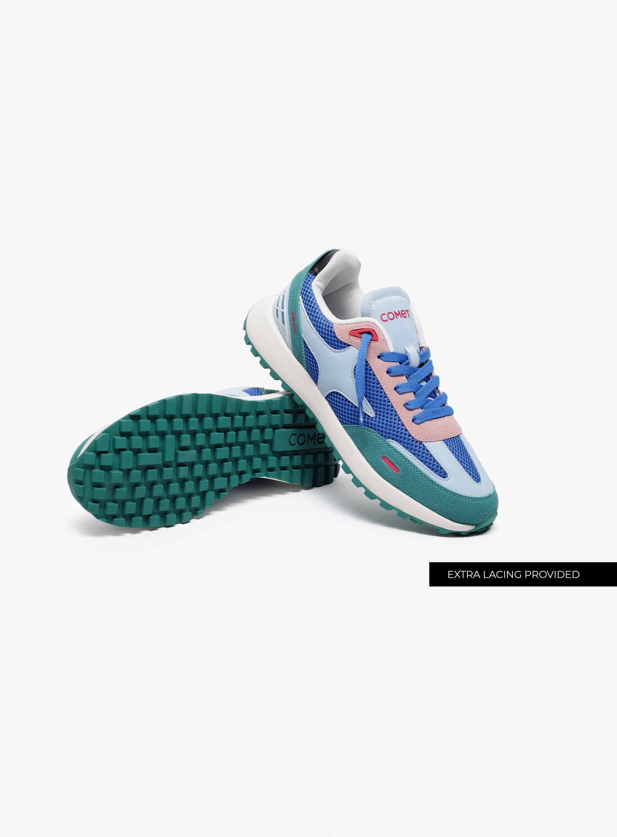 Extra lacing detail feature of Comet shoe