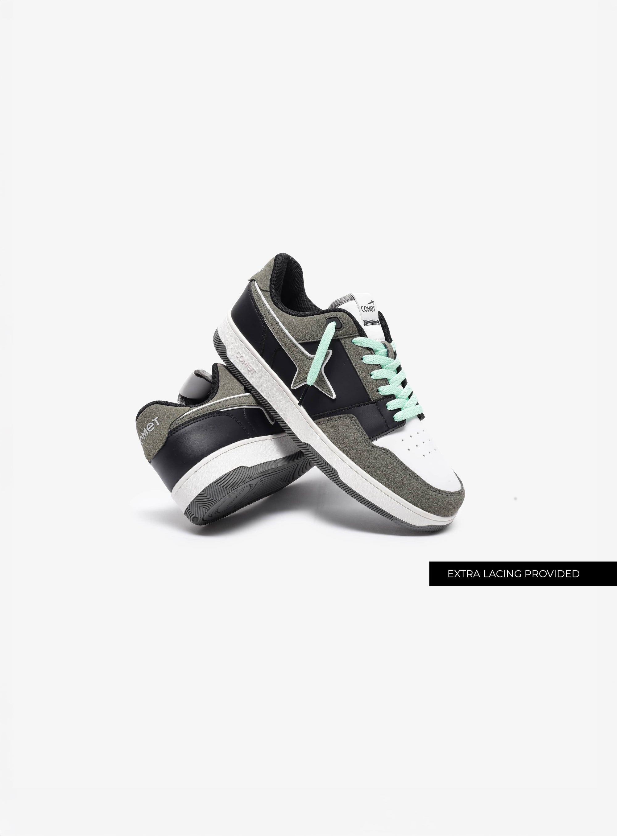 Extra lacing detail feature of Comet shoe