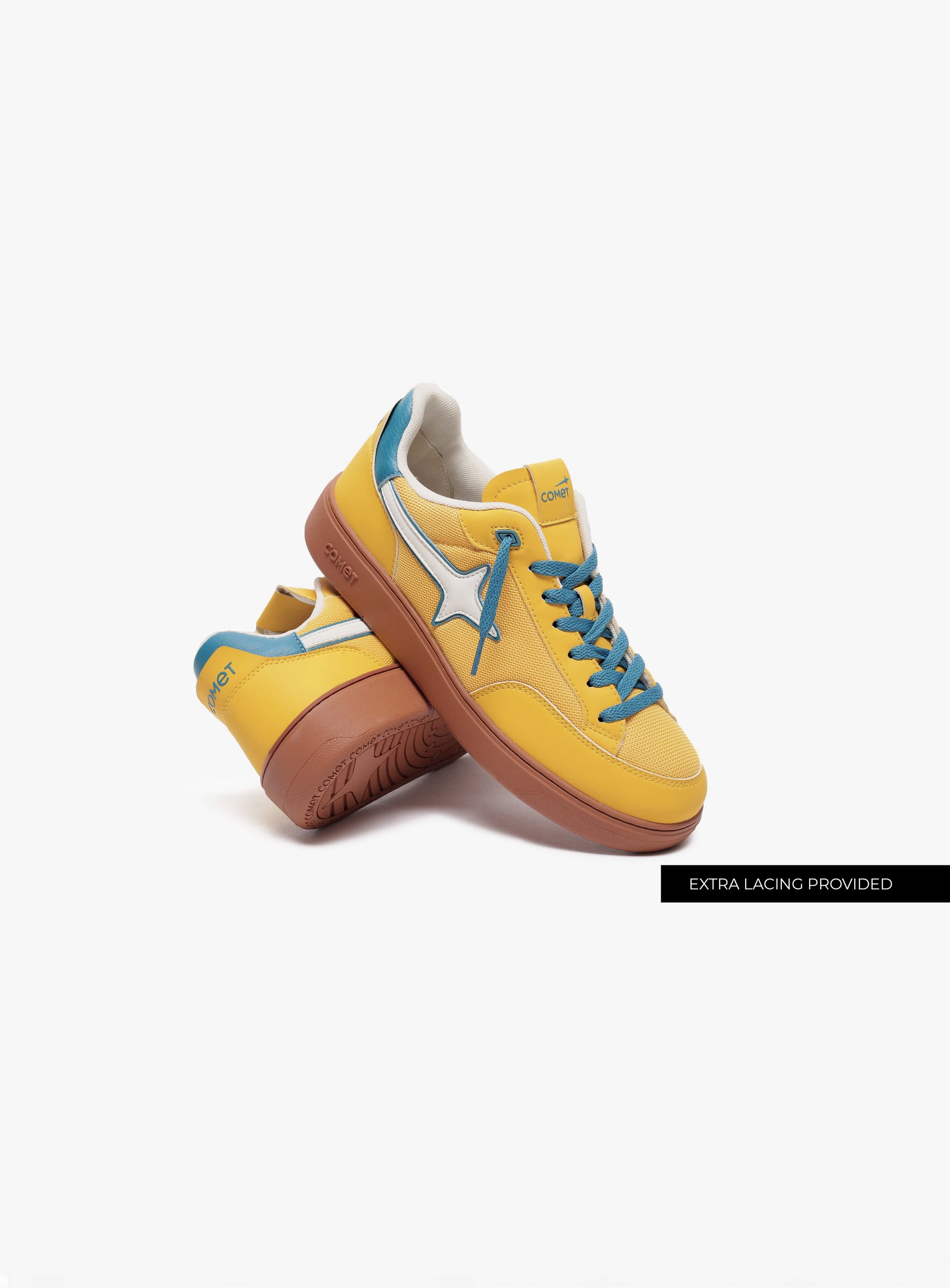 Extra lacing detail feature of Comet shoe