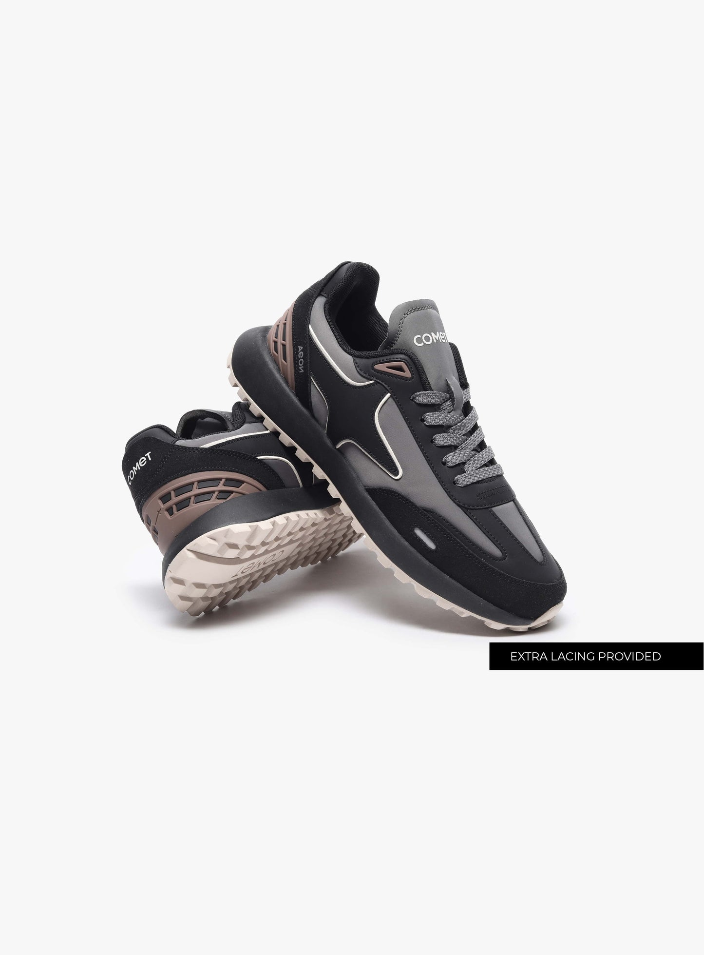 Extra lacing detail feature of Comet shoe