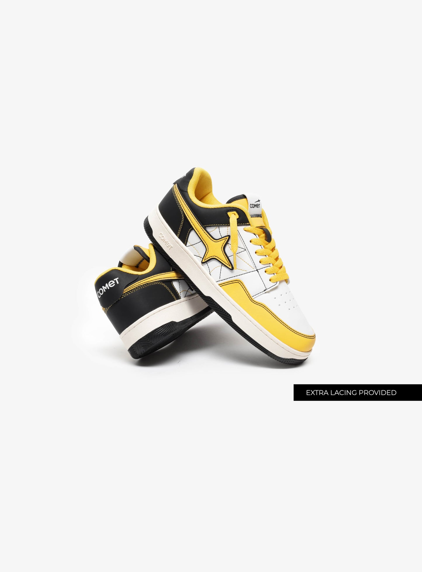 Extra lacing detail feature of Comet shoe