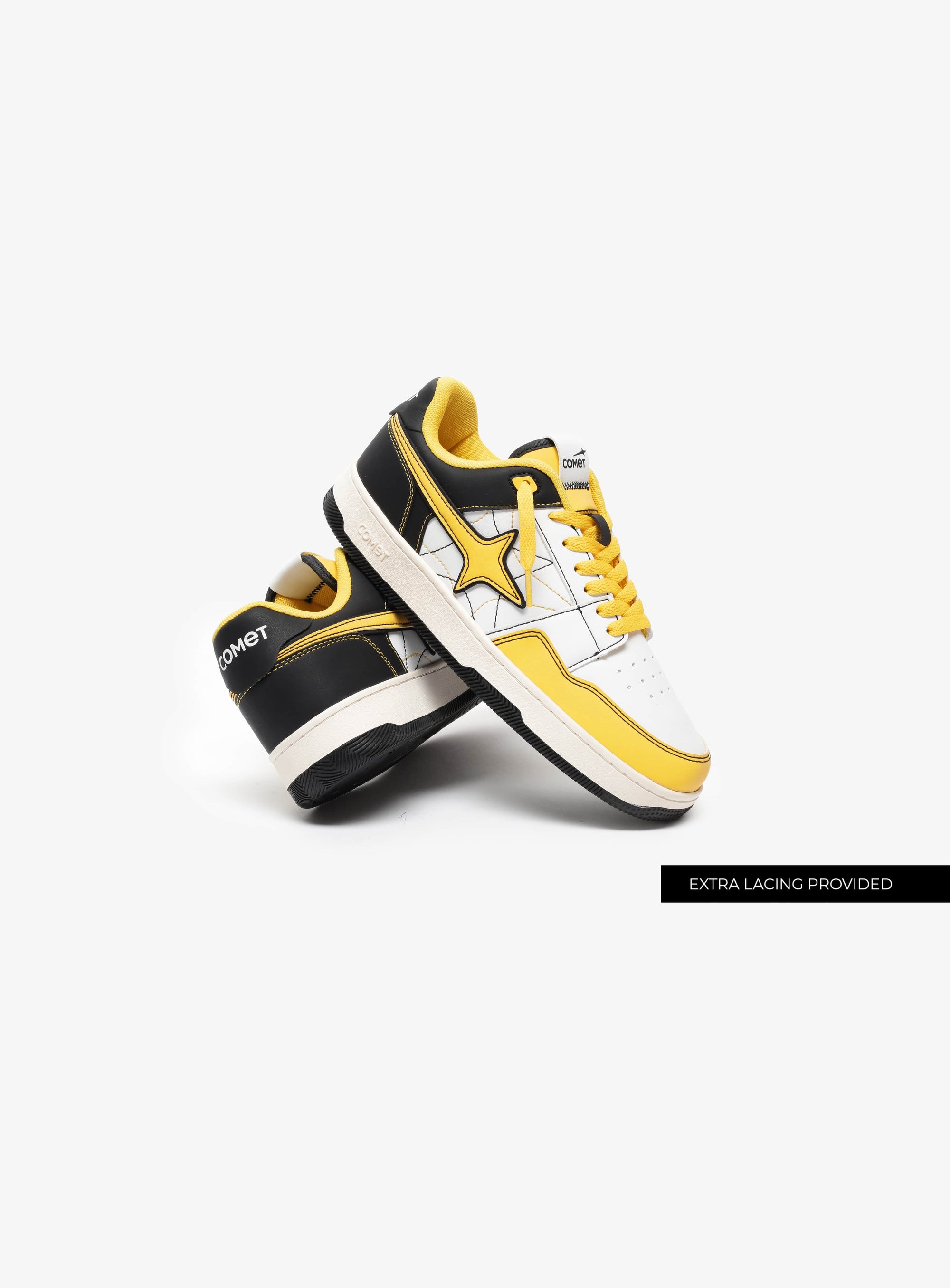 Extra lacing detail feature of Comet shoe