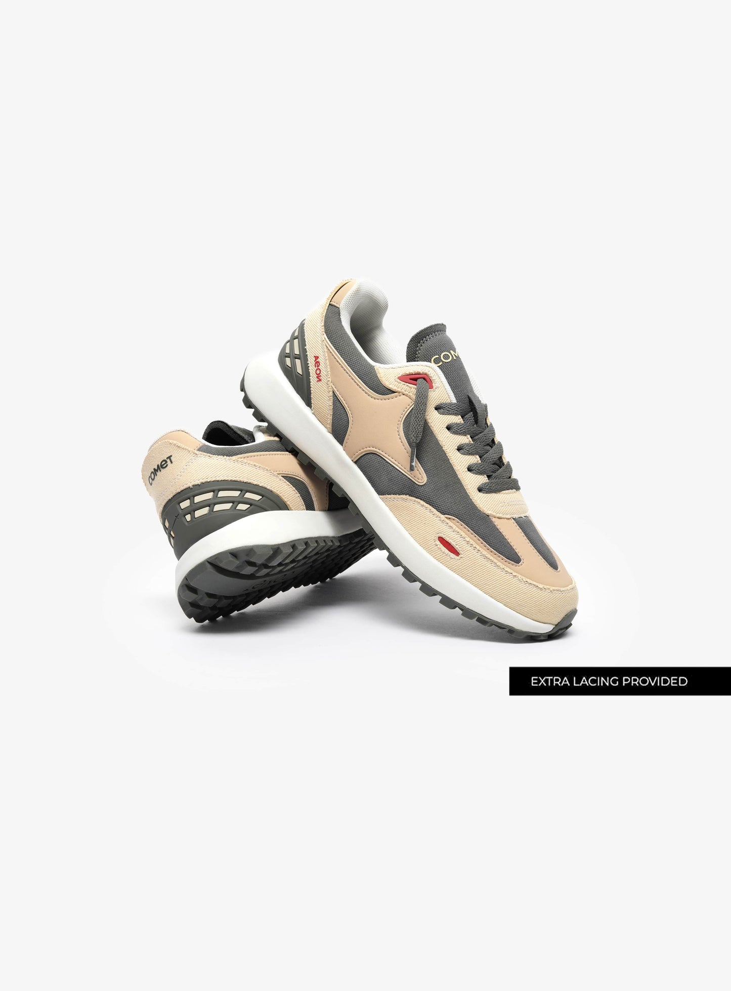 Extra lacing detail feature of Comet shoe