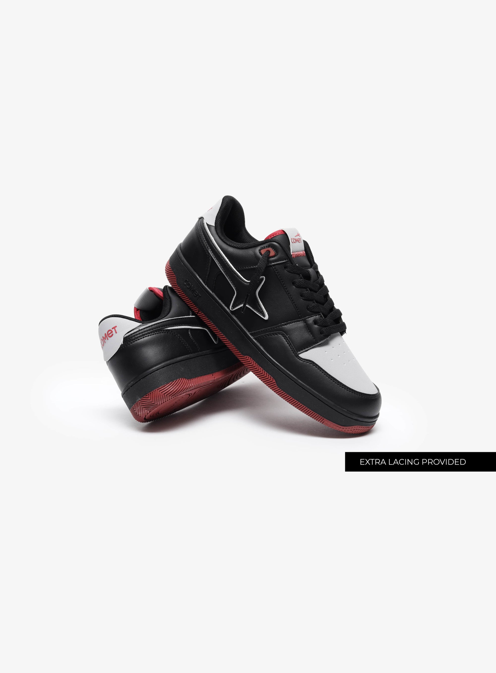 Extra lacing detail feature of Comet shoe