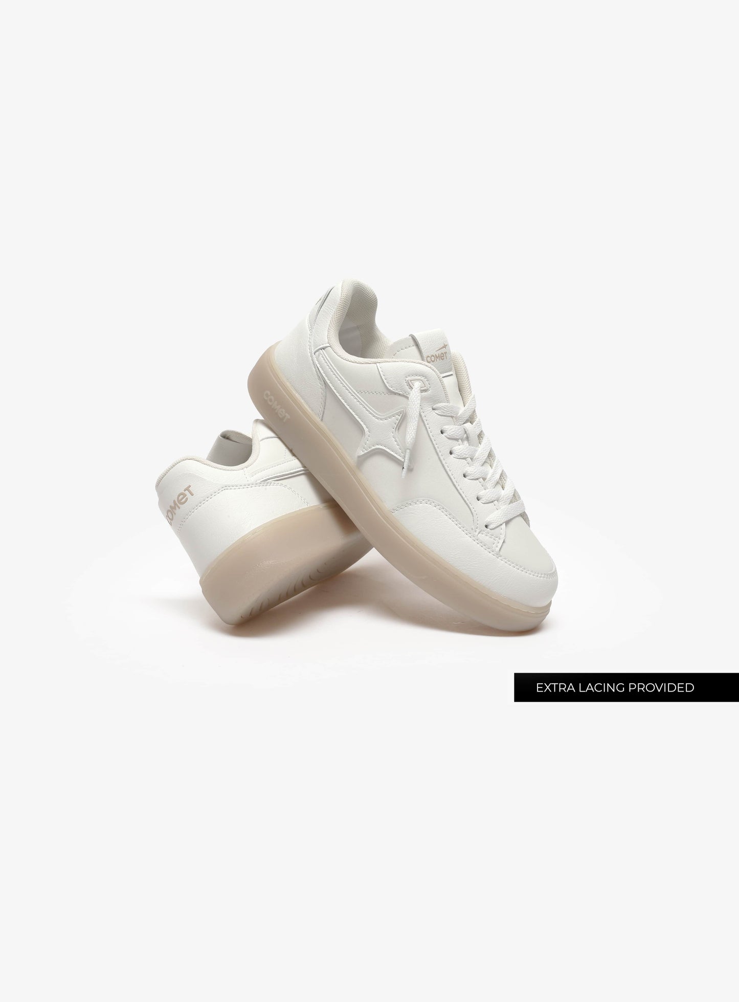 Extra lacing detail feature of Comet shoe