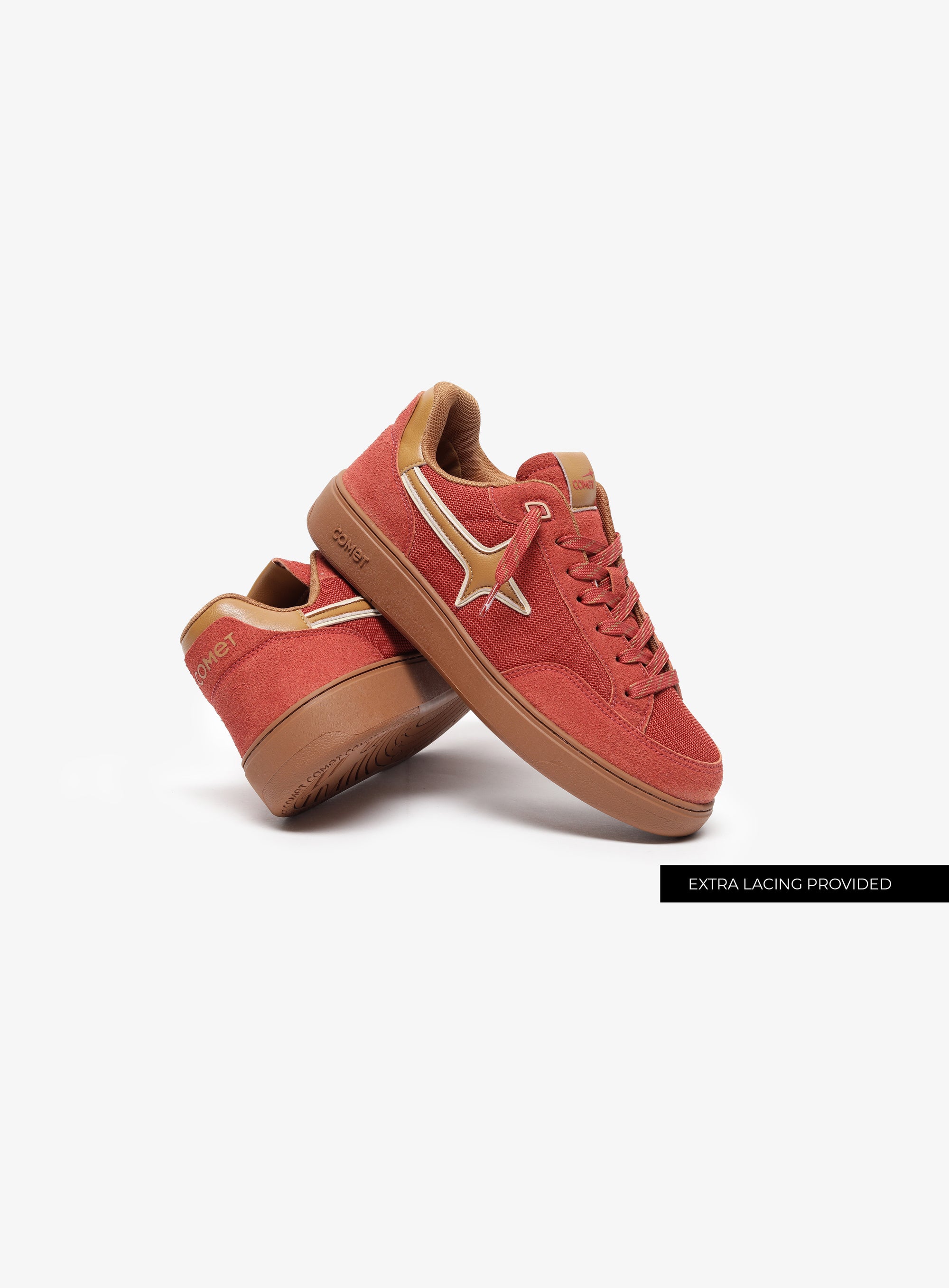 Extra lacing detail feature of Comet shoe