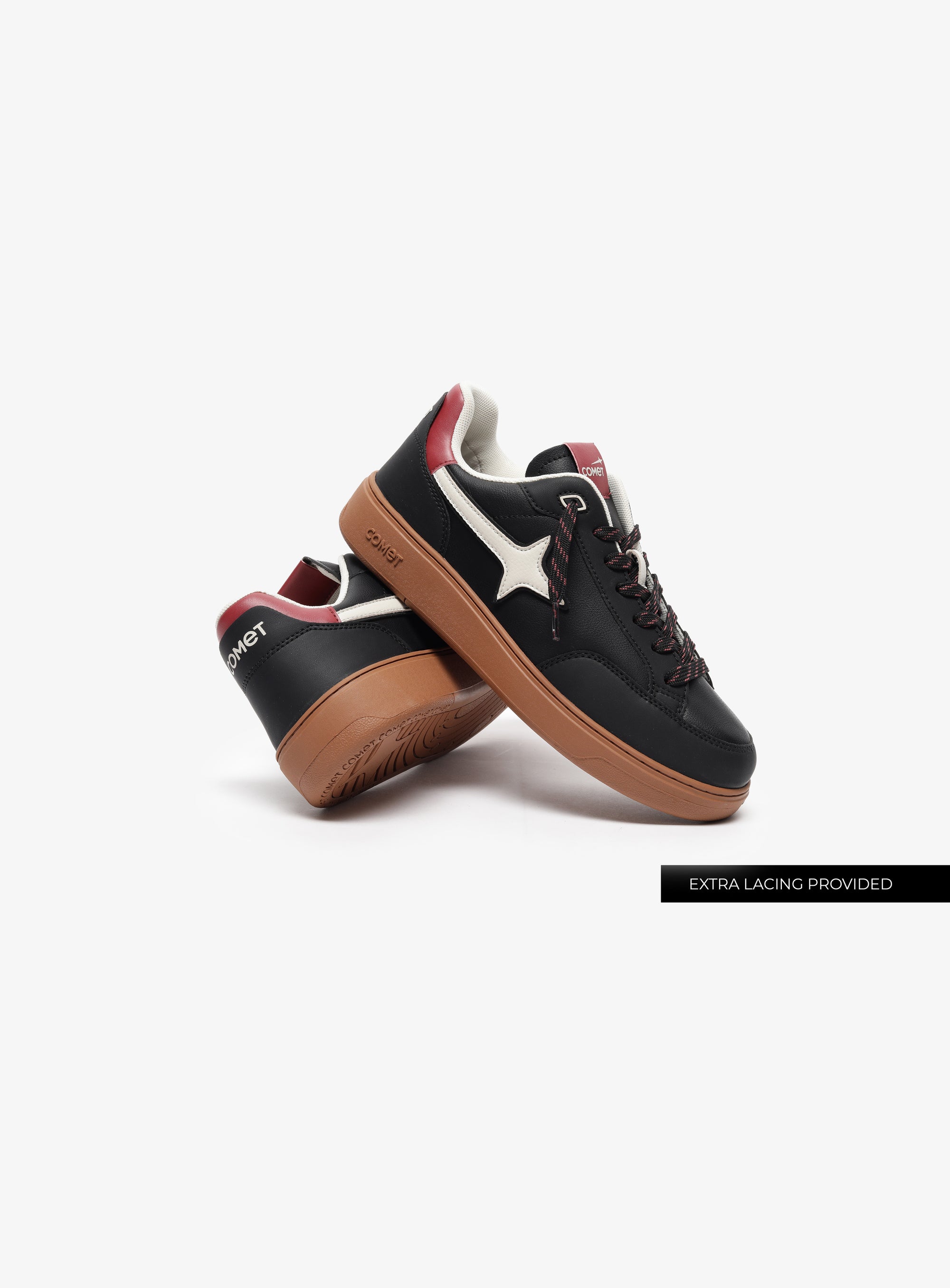 Extra lacing detail feature of Comet shoe