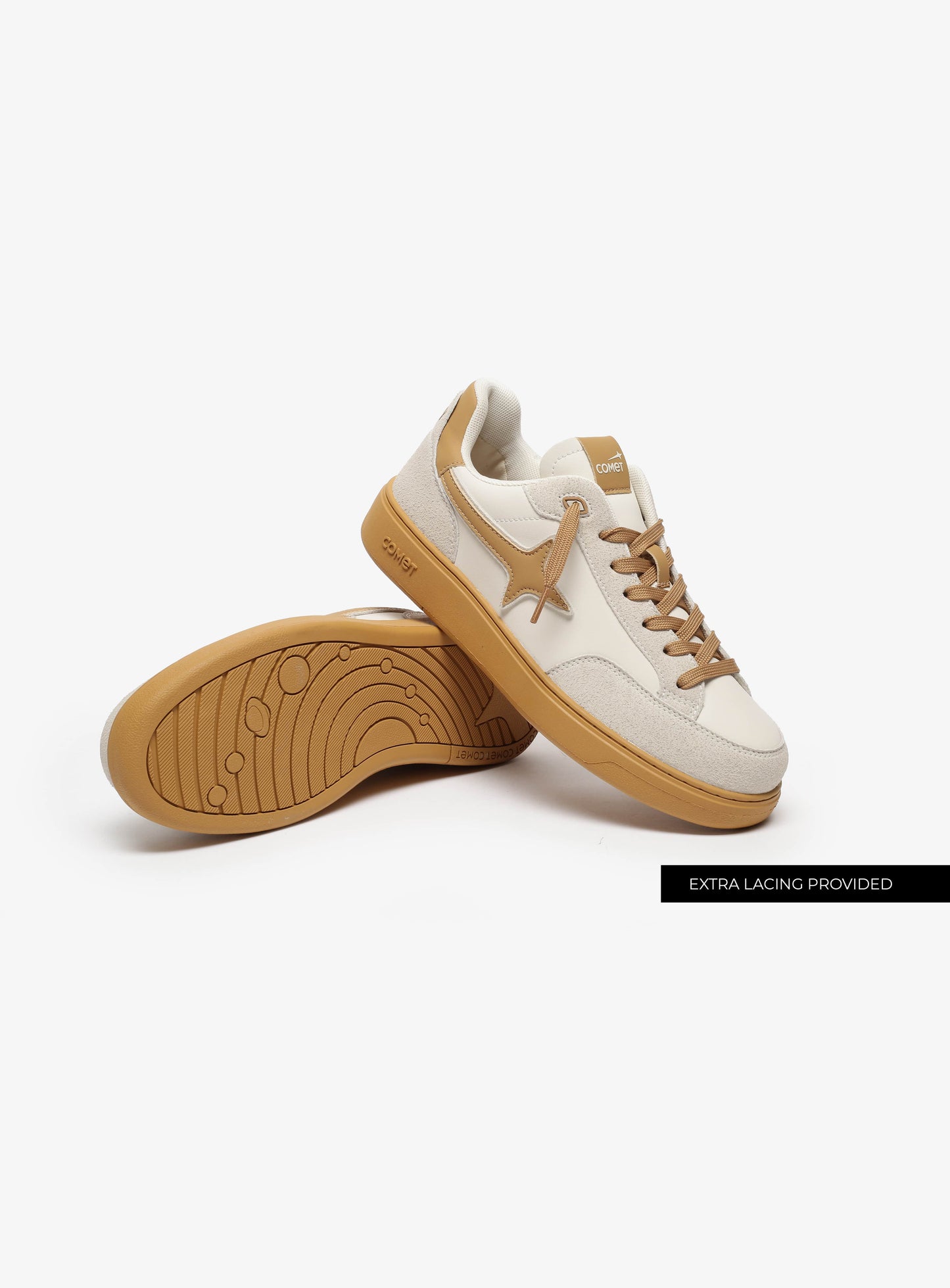 Extra lacing detail feature of Comet shoe