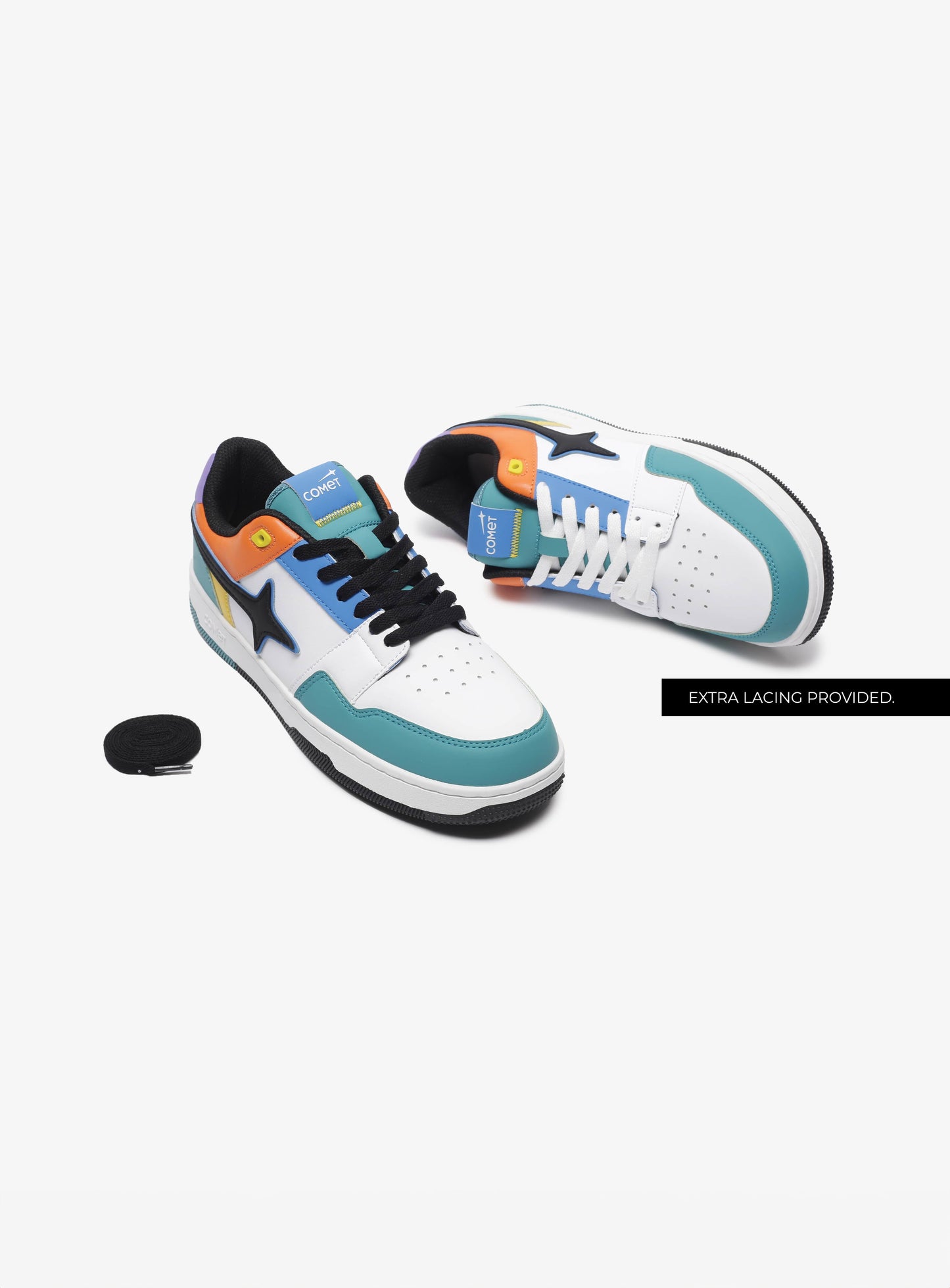 Extra lacing detail feature of Comet shoe